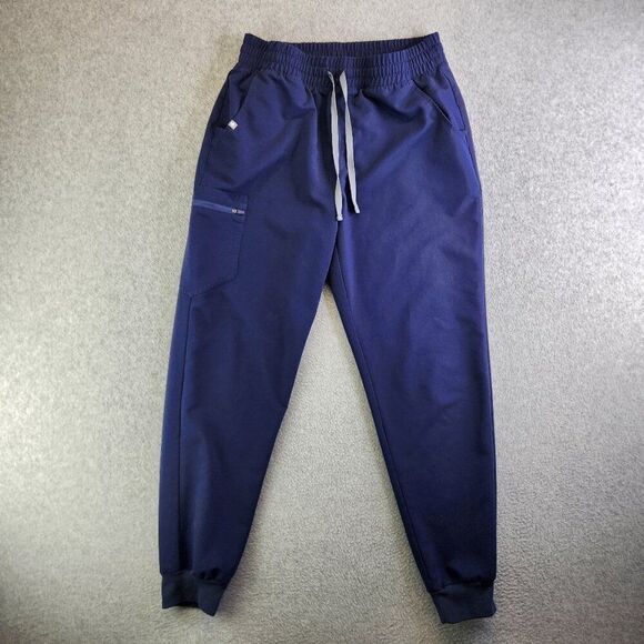 Figs Pants - Figs Scrub Pants Womens LT Blue Zamora Joggers Zip Cargo High Rise Nurse Vet